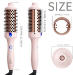 K&K Thermal Brush Curling Iron 1.77 Inch Ceramic Tourmaline Ionic Hair Styler for Loose & Voluminous Curls, Dual Voltage for Long Hair