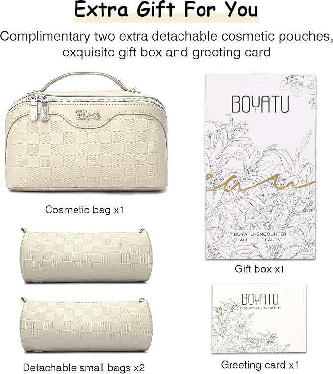 Travel Makeup Bag Organizer Cosmetic Bag: 3 Pcs Set Make up Bags - Image 7