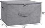 ANMINY Storage Bins with Zipper Lids 36 Qt Lidded Fabric Storage Boxes Baskets - Image 3