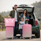 LARVENDER Luggage Sets 5 Piece Hardside Expandable Suitcase - Image 2