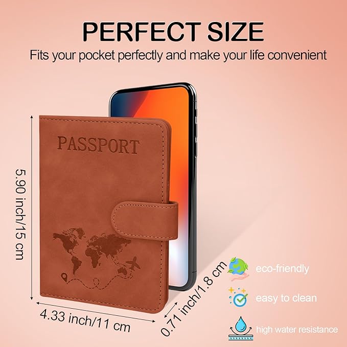 Passport Holders, RFID Blocking Credit Card Holder, PU Leather Passport Holders - Image 2