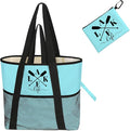 8-Pocket Waterproof Tote for Women -Sandproof Beach Bag by Unknown