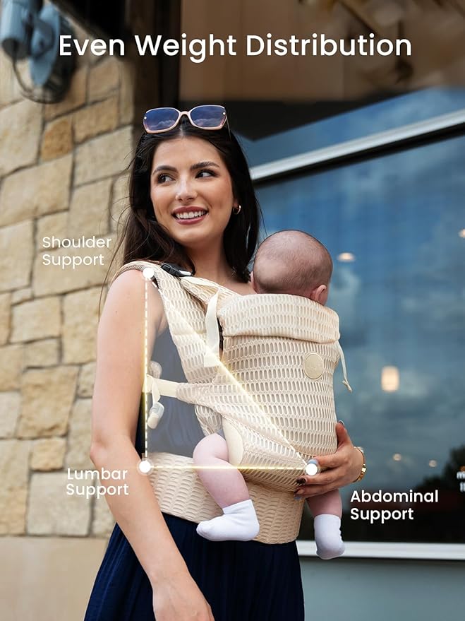 Grownsy Baby Carrier Newborn to Toddler, Ergonomic & Cozy Wraps - Image 6