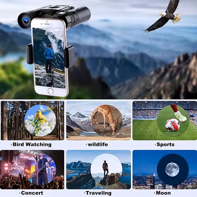 Binoculars with Phone Adapter for Adults, Compact Pocket Travel Binocular for - Image 6