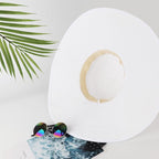 DRESHOW Beach Hats for Women Big Straw Wide Brim Summer Hat Floppy Foldable - Image 7