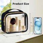 Travel Toiletry Bag, 2 Pack Clear Makeup Bags - Image 2