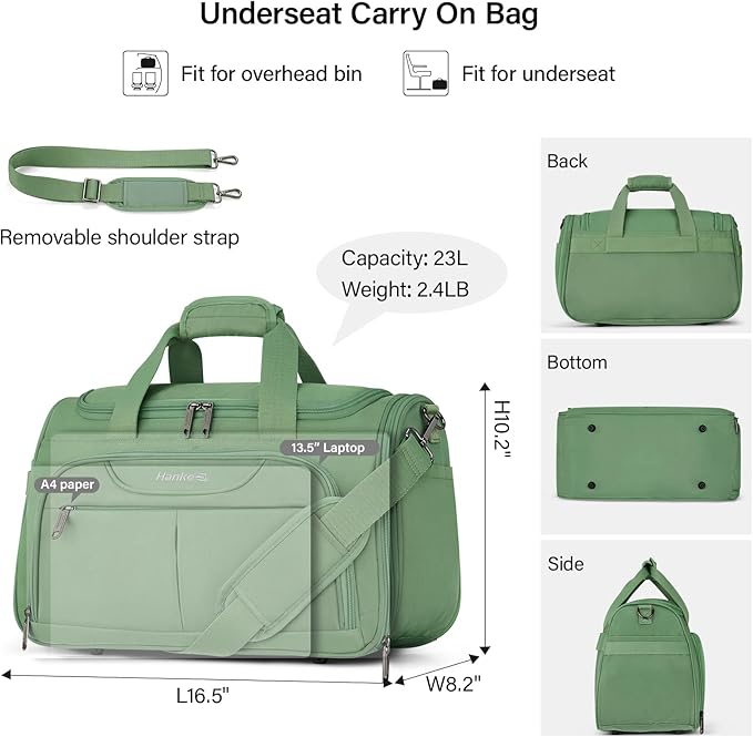 Hanke Underseat Carry On luggage Bags - Image 2