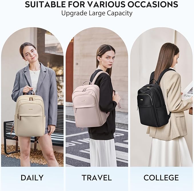 Hiking Travel Backpack for Women Casual Business Weekender Multilayer Laptop Bag - Image 6