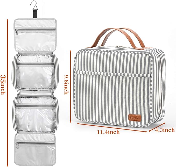 Hanging Travel Toiletry Bag, Large Capacity Cosmetic Travel Toiletry Organizer - Image 3