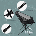 Ultra-Light Folding Camping Chair, All-Aluminum Frame, Surper Breathable Fabric - Image 5