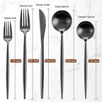 Silverware Set for 8, IBIILII JEFF 40 Pieces Stainless Steel Flatware Set，Matte - Image 2