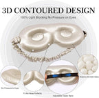 ZIMASILK Adjustable 22 Momme 100% Pure Mulberry Silk Sleep Mask, 3D Contoured - Image 2