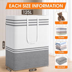 2 Pack Large Home Laundry Basket, Laundry Hamper, Freestanding Waterproof Dirty - Image 2
