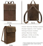 Genuine Leather Backpack for Men and Women, Minimalistic Leather Backpack - Image 7