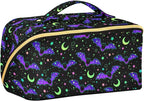 Makeup Organizer Bag, Magic Galaxy Bat Travel Makeup Bags Makeup Vanity Case Large Capacity Rhombus Cosmetic Toiletry Bag for Girl Women Ladies