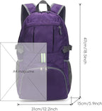Yaopeing Lightweight Backpack, 25L Foldable Hiking Packable, Water Resistant - Image 6