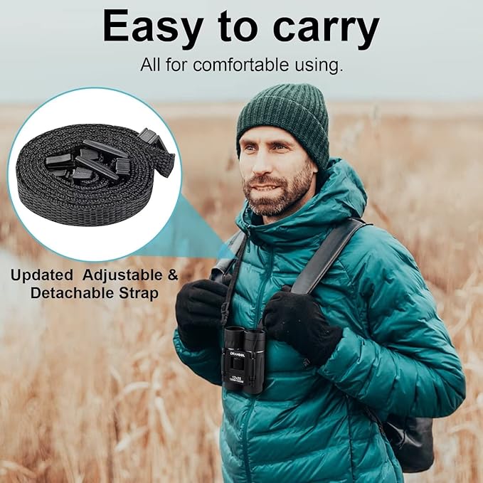 12X25 Mini Pocket Binoculars for Adults Kids, Small Compact Binoculars for Bird - Image 6