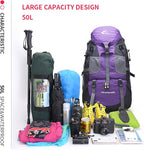 Bseash 50L Hiking Backpack, Water Resistant Lightweight Outdoor Sport Daypack - Image 9