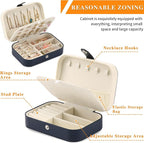 Travel Jewelry Box, PU leather Small Jewelry Organizer - Image 3
