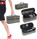 Hair Dryer Travel Carrying Case, Curling Iron Storage Bag, Slim Expandable Handheld Dual-Layer Travel Storage Bag for Dryer/Hair Tool Organizer/Style Organizer