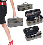 Hair Dryer Travel Carrying Case, Curling Iron Storage Bag, Slim Expandable Handheld Dual-Layer Travel Storage Bag for Dryer/Hair Tool Organizer/Style Organizer