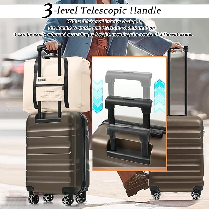 Merax Carry On Luggage Set 20 Inch Hardshell ABS Suitcase - Image 8