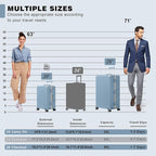 AnyZip Luggage Sets 2 Piece Aluminum Frame Carry On and Checked Suitcase PC ABS - Image 3