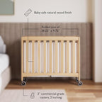 Foundations Compact Travel Sleeper Folding Hotel Crib and Sheet Bundle - Image 4