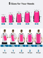 HEETA Waterproof Dry Bag for Women Men 5L/10L/20L/30L/40L Roll Top Lightweight - Image 2