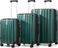 Hanke Expandable Hardshell Luggage Sets 3 piece Carry on Luggage by Hanke