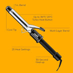 Conair Instant Heat 1-Inch Curling Iron, 1-Inch Barrel Produces Classic Curls, Hair Curler for Short, Medium, and Long Hair, 25 Heat Setting Hair Curling Iron, Black