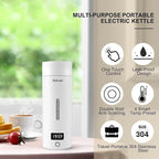 Sekaer Portable Electric Tea Kettle Travel Small Mini Coffee Kettle, - Image 2