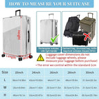 Yotako Upgraded Zippered Clear PVC Suitcase Cover, 26 Inch Luggage Covers - Image 6