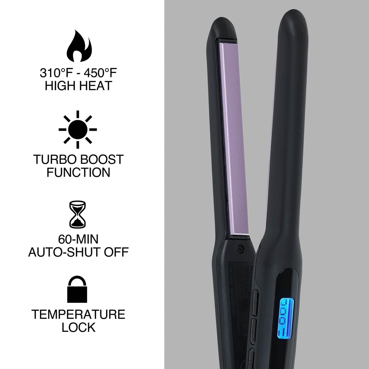 Anti Static Flat Iron (Black / 1/2 Inch)