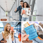 Herain Passport Holder for Travel Cruise Essentials, RFID Passports Book Card - Image 6