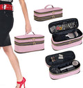 Hair Dryer Travel Carrying Case, Curling Iron Storage Bag, Slim Expandable Handheld Dual-Layer Travel Storage Bag for Dryer/Hair Tool Organizer/Style Organizer