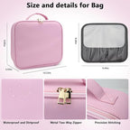 Travel Makeup Bag with LED Mirror Travel Makeup Organizer with 3 Lighted - Image 5