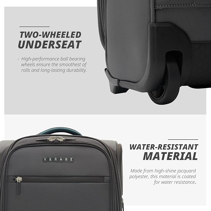 Verage Under Seat Luggage with Wheels, Softside Expanable Small Suitcase Carry - Image 7