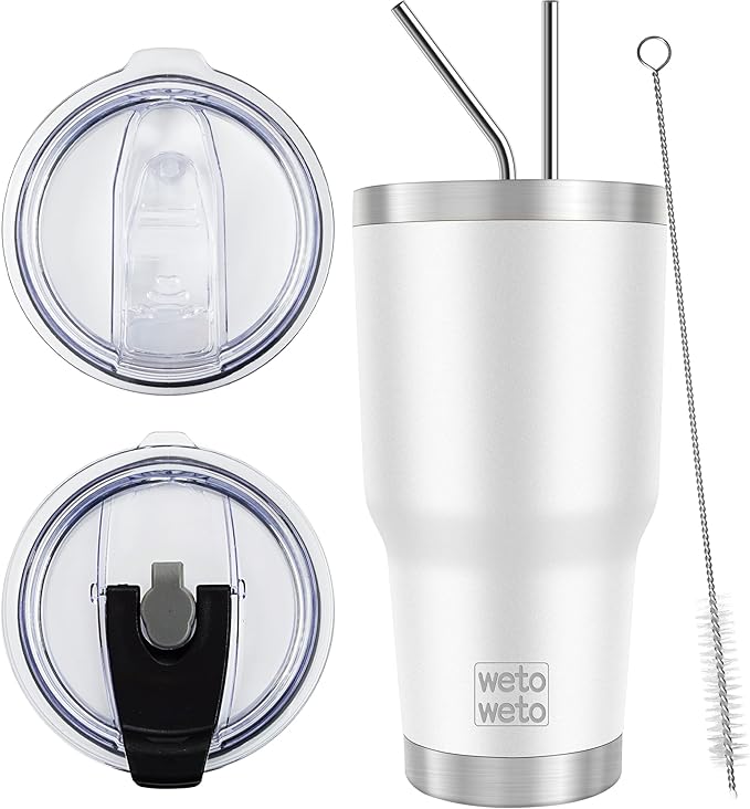 WETOWETO 30 oz Stainless Steel Tumbler, Insulated Coffee Tumbler Cup by Wetoweto