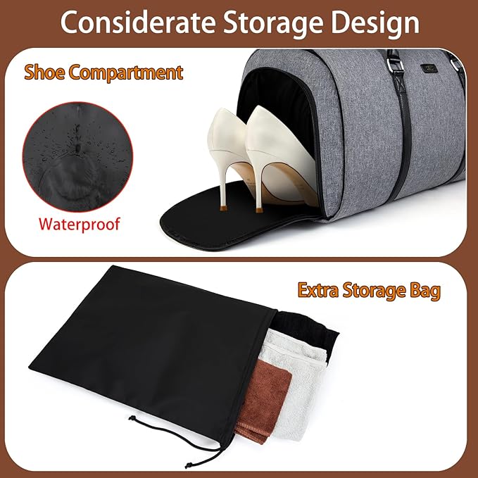 Convertible Garment Duffel Bag for Travel - Image 2