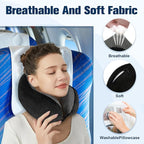 Neck Pillow for Traveling, Travel Pillows for Airplanes, 100% Pure Memory Foam - Image 6