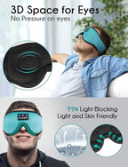 LC-dolida Sleep Headphones, Sleep Mask Bluetooth Wireless Music Eye Mask - Image 2