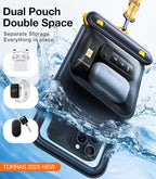 TORRAS IP68 Waterproof Phone Pouch Double Space, Floating Waterproof Phone Case - Image 2