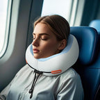 Thickened Travel Neck Pillow for Airplanes for Women, Adjustable Right Amount - Image 3