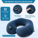 Travel Neck Pillow for Airplane, Compact Inflatable Neck Pillow for Traveling - Image 3