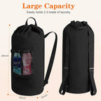 Canvas backpack laundry bag, laundry backpack - Image 2