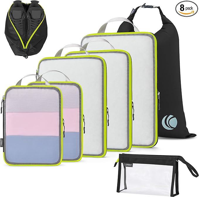 Cipway Compression Packing Cubes Mesh, Lightweight Luggage Organizer Bags by Cipway