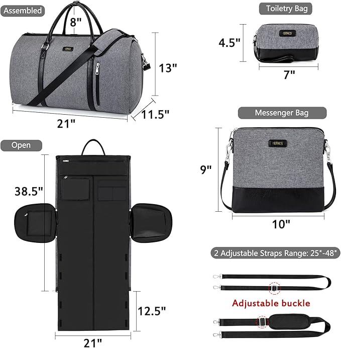 Convertible Garment Duffel Bag for Travel - Image 5