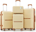 Campfun Luggage Sets 4 Piece, Expandable Carry On Luggage Set Hardshell PP by Campfun
