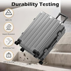 Krute Aluminum Frame Carry On Luggage 20 Inch Zipperless Luggages USB Charger - Image 5